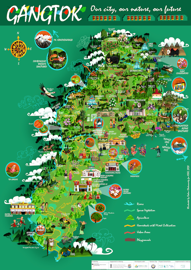 gangtok tourism map